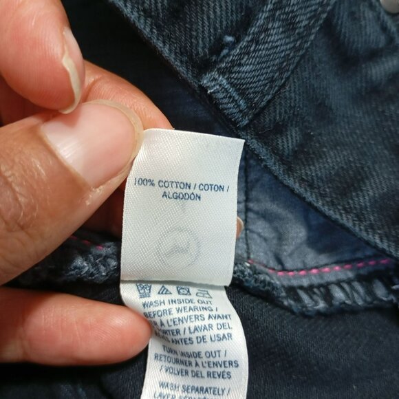 Victorias Secret Pink Shorts Womens Dark Wash Denim Distressed Frayed Hem Size 4 - Picture 5 of 8